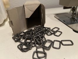 Nähzubehör: Gürtelspangen, Bandverkürzer 20x30mm, Stahl