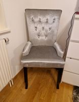 chaise fauteuil gris avec strass
