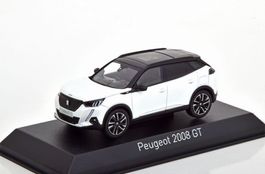 Peugeot 2008 II GT seit 2020 weiss / schwarz  1:43 von NOREV