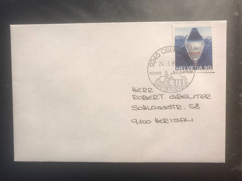 SCHWEIZ 1990, FDC Werbestempel (Gebraucht) in Haslen für CHF 0.35 - mit
