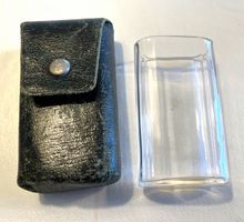 🥃 Verre de Voyage Vintage 1920 en Cuir • Rare ✨