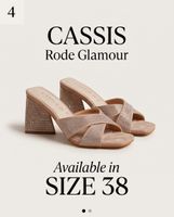 Mules à Talons CASSIS — Beige Rose Glamour — Neuves — Taille