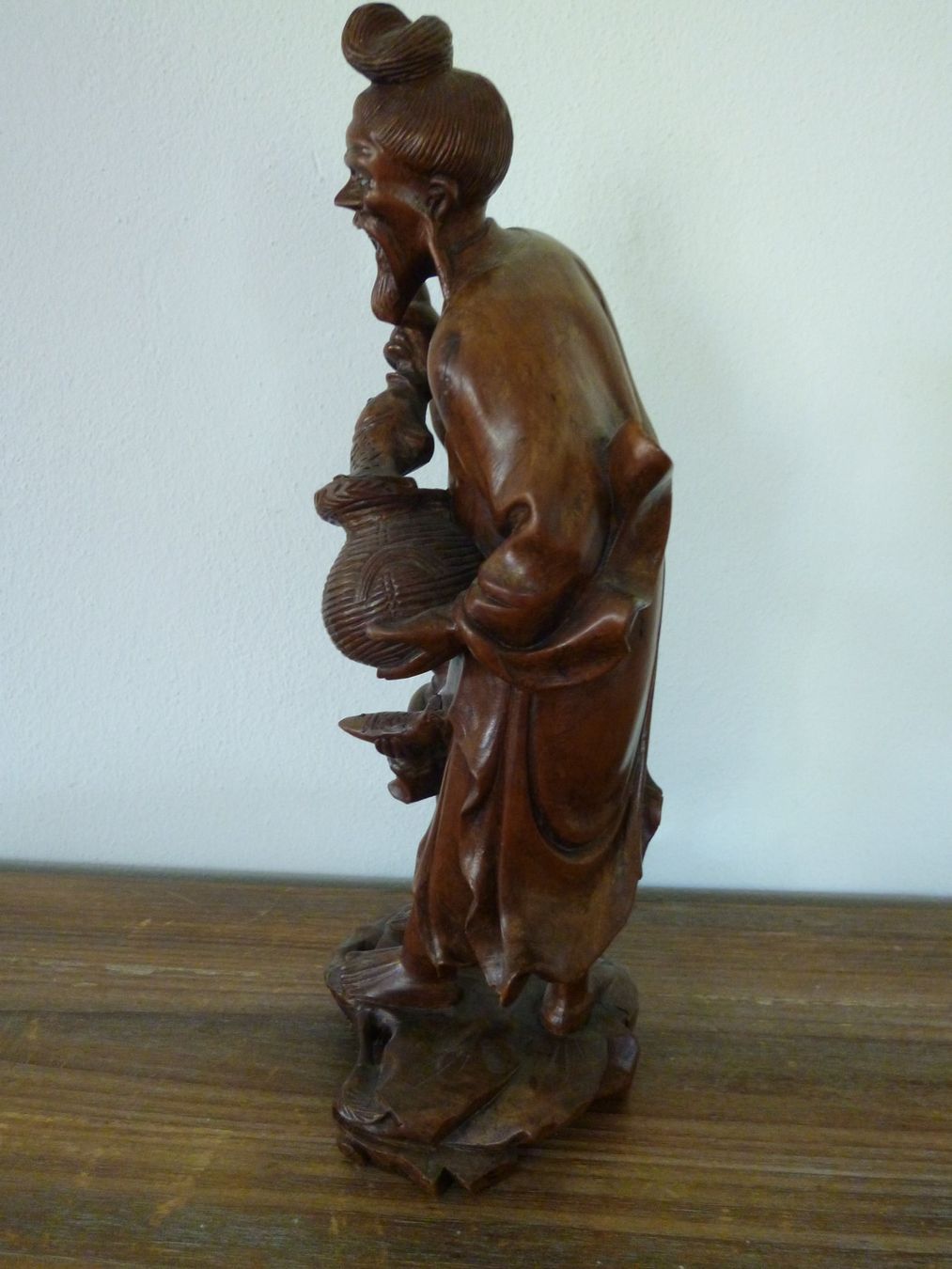 Sculptures & Statues: geschnitzte Holzfigur Mann mit Kind  chinesische Kunst – D'occasion à Dättlikon par Mamakuga 2