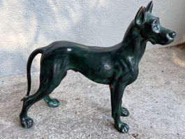 Grosse Figur DEUTSCHE DOGGE Bronzeguss 