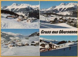 Gruss aus OBERSAXEN Affeier Platenga Misanenga, Skilift