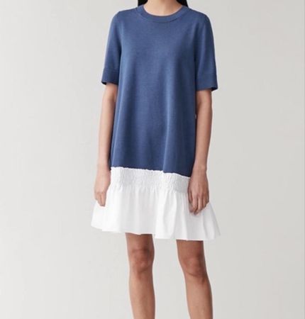 COS Kleid blau-weiss Grösse M 