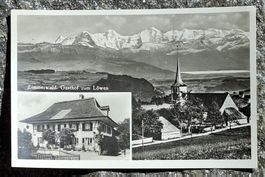Ansichtskarte Zimmerwald Gasthof zum Loewen gelaufen 1923