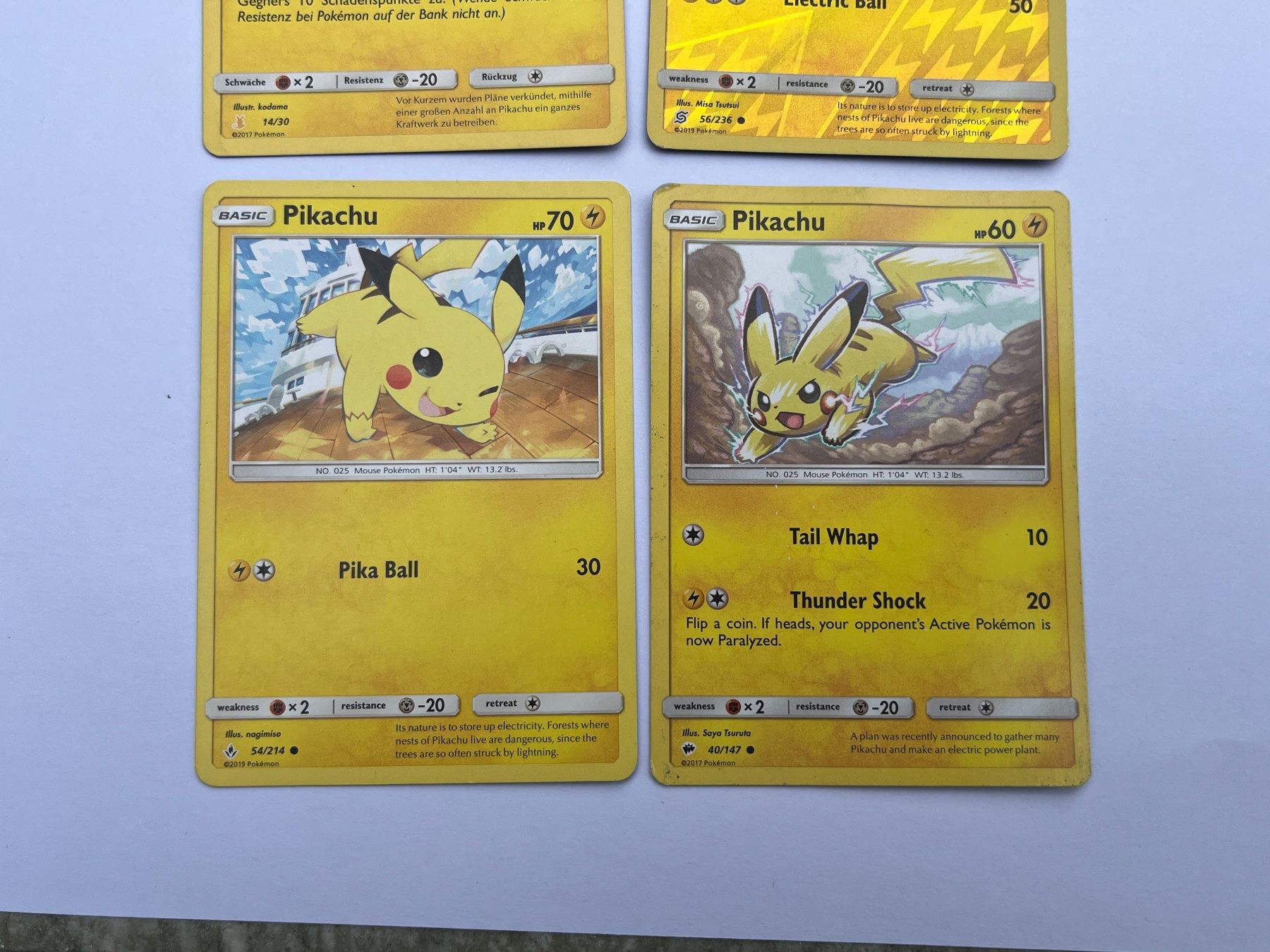 Pokémon Carte collezionabili: 4x Pokemon pikachu Karten – Usato da Winterthur venduto da Wusa01 1