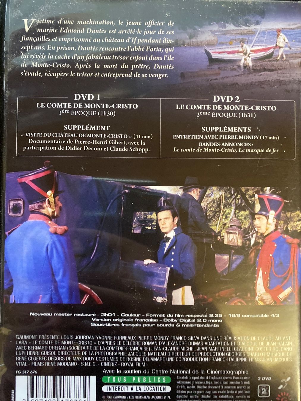 Tutti i DVDs: Le Comte de Monte Cristo - 2 DVD - – Usato da Le Brassus venduto da cinema13 1