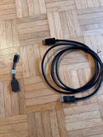 2m DP-to-DP cable with DP-USB-B extension