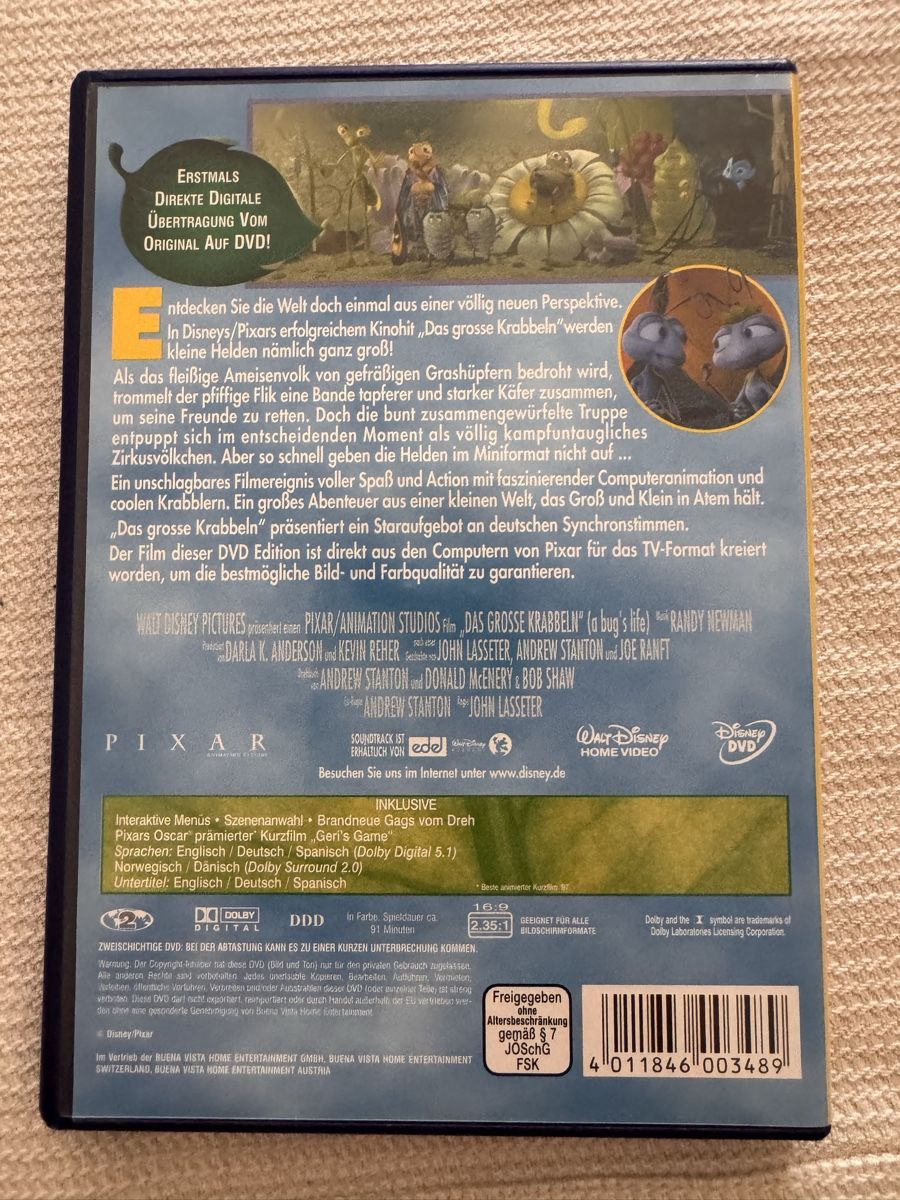 Alle DVDs: Das grosse Krabbeln DVD Pixar Disney gebraucht – Gebraucht aus Solothurn von Alex702 1