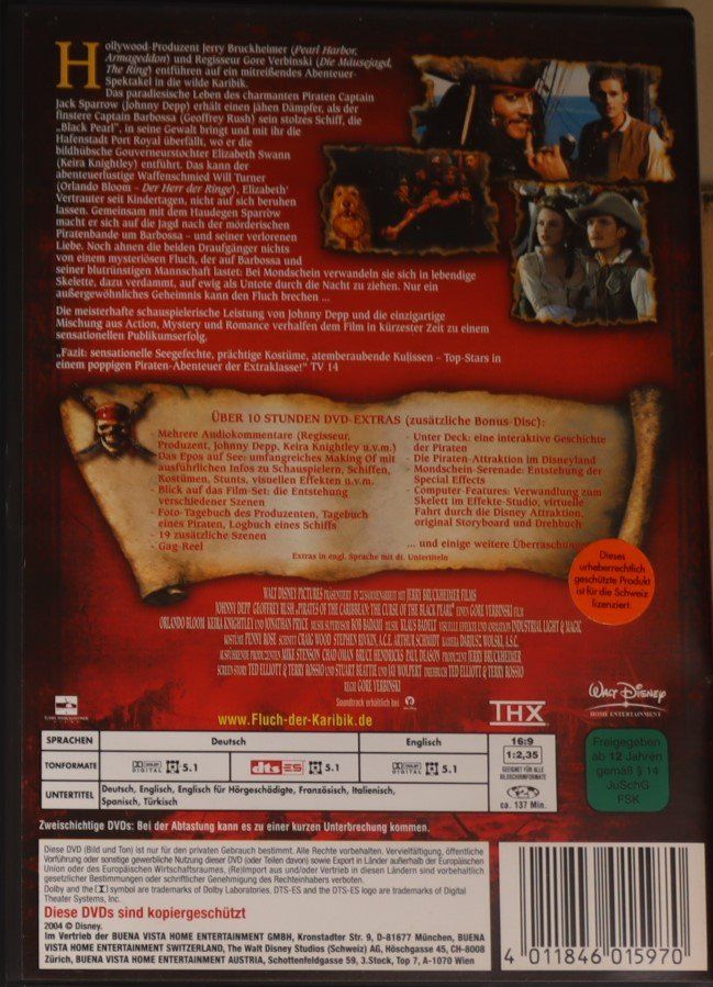 Alle DVDs: Fluch der  Karibik – Gebraucht aus Luzern von CONTENTI 2