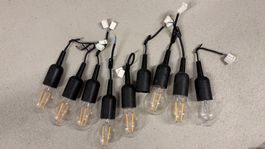 8 LED Leuchtmittel mit Fassung schwarz gebraucht