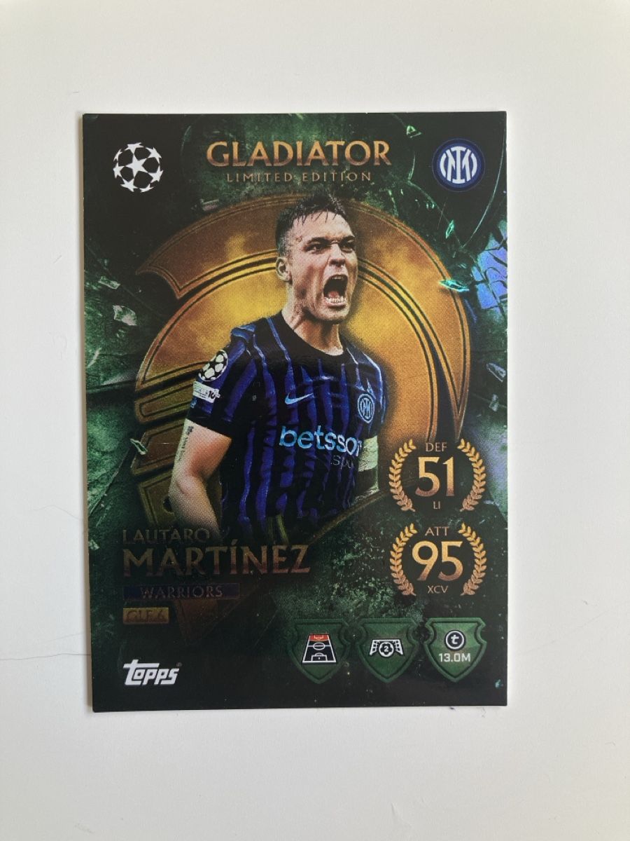 Topps Carte collezionabili: Match Attax Gladiator Lautaro Martinez – Usato da Bleienbach venduto da manfred83