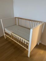 Kinderbett weiss Naturholz guter Zustand