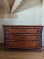 Antike Kommode mit Marmorplatte, Holz Intarsien, Top!