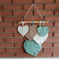 Makramee Blätter Wandbehang boho scan Modern Dekordi