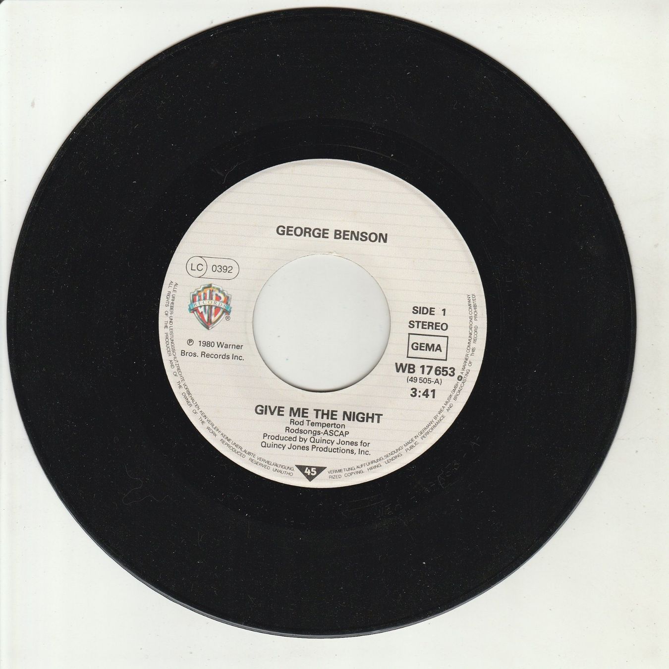 Dischi in vinile: George Benson - Give me the Night 7" Vinyl 1980 – Usato da Tübach venduto da JamesStone 2