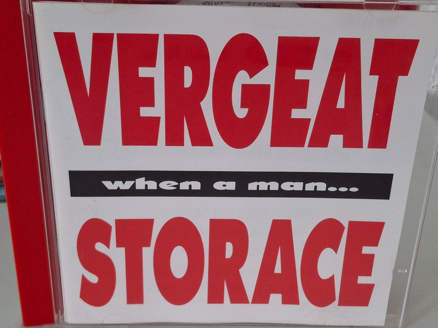 CDs: CD Vergeat Storage - When A Man... Rarität – Gebraucht aus Aarberg von Jackup1