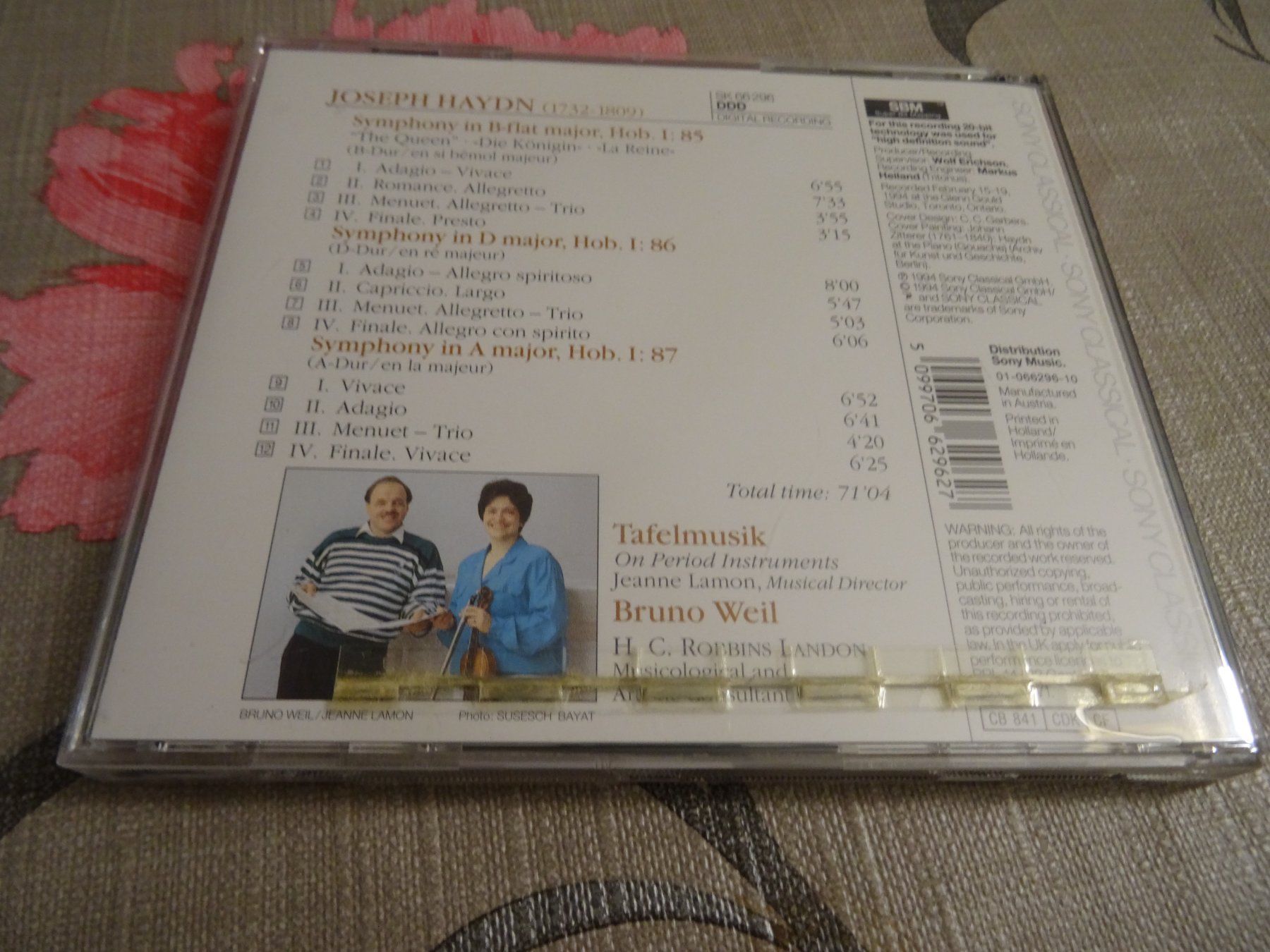 CD: Haydn - Paris Symphonies Nos. 85, 86 & 87 CD – Usato da Olten venduto da Disc-Verkauf 1