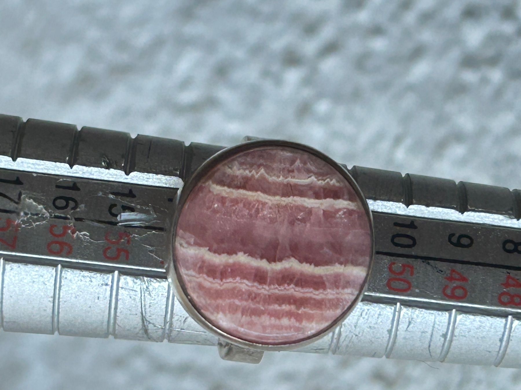 Anelli: Rhodochrosit Ring, Silber gefasst (53) – Usato da Basel venduto da bellespirit 1