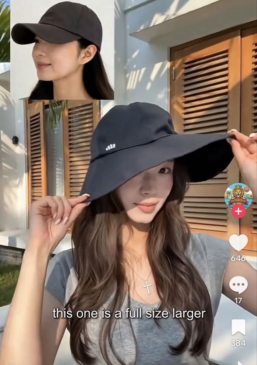 Copricapi, berretti & cappellini: Viral Beneunder Black Sun Hat UPF 100+ Wide Brim Adjustable – Usato da Zürich venduto da Eb_ 2