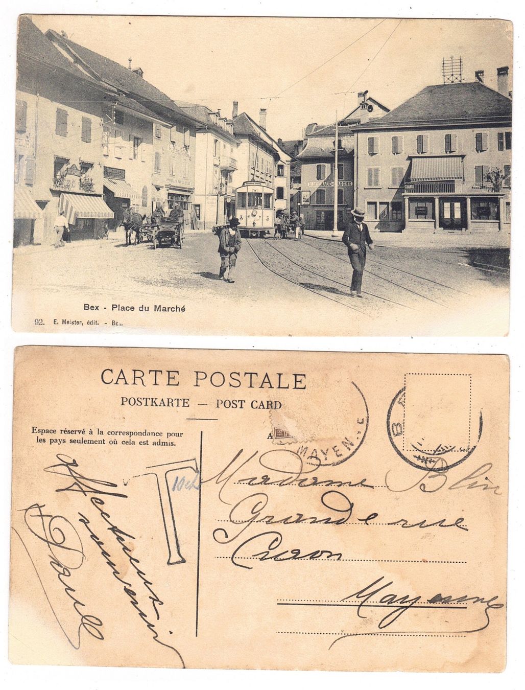 Cartes postales: Bex, Place du Marché – D'occasion à La Tour-de-Peilz par amjust