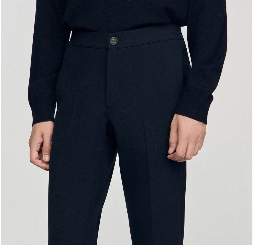 Sandro Pantaloni: SANDRO Men's Jersey Trousers Pants Dark Blue Stretch – Usato da Münchenstein venduto da B771 2