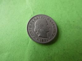 Schweiz 1881, 5 Rappen