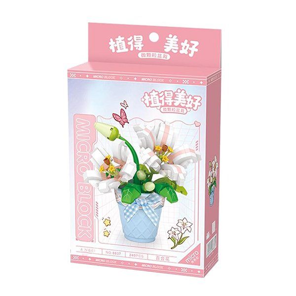 Kit di costruzioni: Blume im Topf: Lily / Mini-Bausteine – Nuovo e nell'imballaggio originale da Meisterschwanden venduto da Bigi1