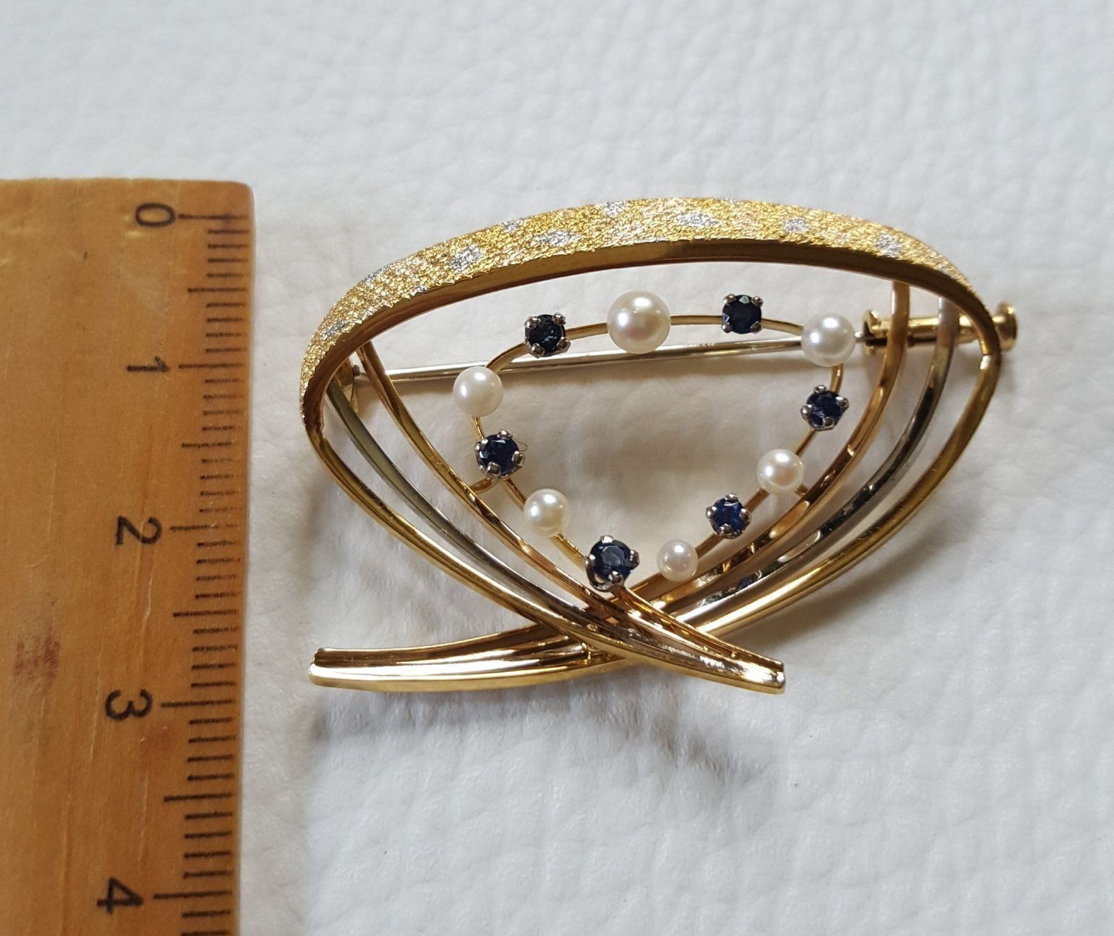 Broschen & Nadeln: Gold 750 Broche Mit Saphire/Perlen – Gebraucht aus Wald ZH von Dasilver 6