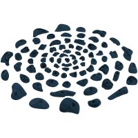 80 Klettergriffe Klettersteine blau