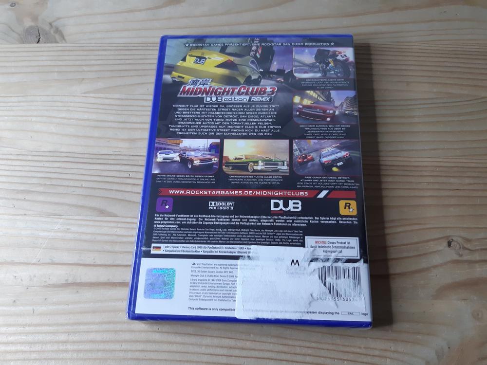 MIDNIGHT CLUB 3 DUB EDITION REMIX Sony Playstation 2 PS2 new sealed