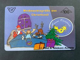 Telefonkarte aus Österreich. Weihnachten