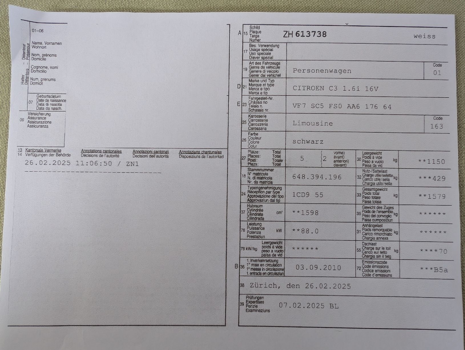 Citroën Automobili: Citroen C3 16i/16v black Handschaltung – Usato da Schübelbach venduto da Rhabilleur 9