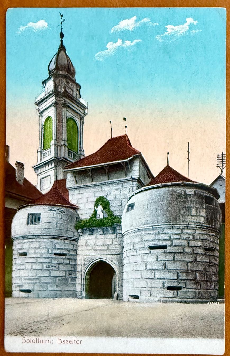 Cartoline postali: Solothurn - Baseltor 1912 – Usato da Lutry venduto da Ediego