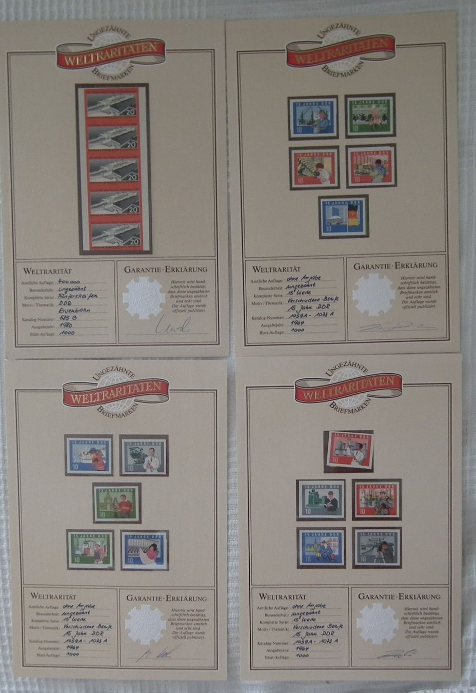 Tutti i francobolli: DDR   ungezähnt  Diverse   Postfrisch – Usato da Kriens venduto da WULLU99