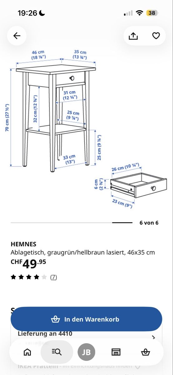 Comodini: Ikea Hemnes Nachttisch/ Beistelltisch – Usato da Liestal venduto da Jessivanaxx_ 4