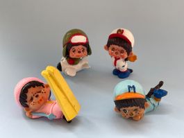 4x 70er Monchhichi Äffchen Affe Comicfigur Sekiguchi Japan