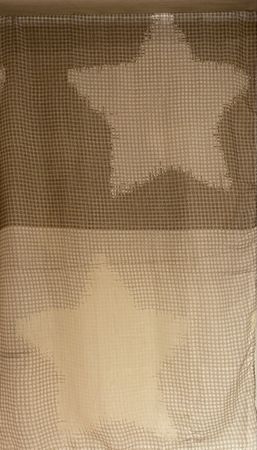 Tüll Schal Sterne braun beige neuwertig