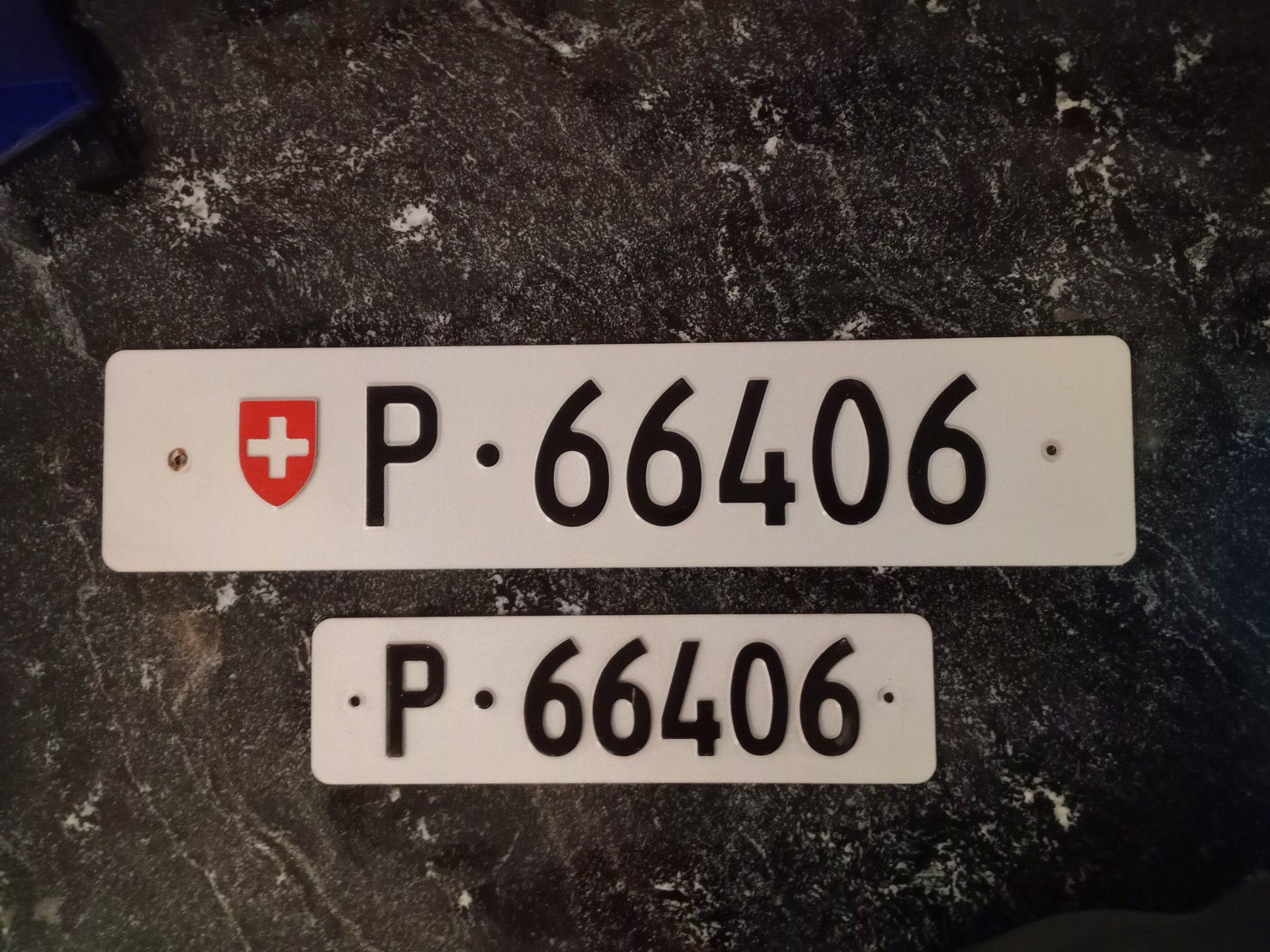 Ecriteaux: 2x Nummernschild PTT Post ausrangiert 66406 – D'occasion à Küttigen par Melisch1000