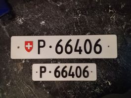 2x Nummernschild PTT Post ausrangiert 66406
