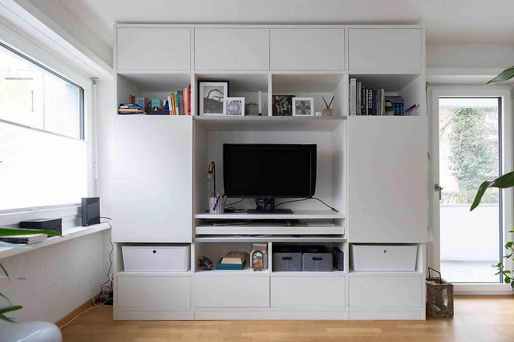 Mobili TV: Design-Wohnwand / TV-Möbel mit integriertem Arbeitsplatz – Usato da Zürich venduto da Grit_M. 1
