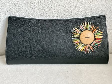 Neue schwarze Leder Clutch von SANABORA Creation Kenya