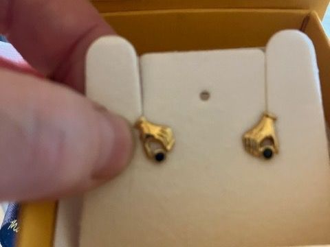 Orecchini pendenti & Orecchini a lobo: Ohrringe  14kt/580 mit Saphiren – Nuovo e nell'imballaggio originale da Triesen venduto da hor_6kx9 2