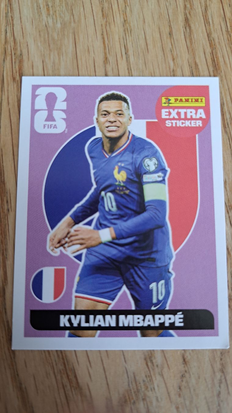 Panini Carte collezionabili: Panini Extra Sticker Kylian Mbappé WM 2026 – Nuovo (secondo la descrizione) da Gipf-Oberfrick venduto da posuine