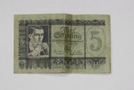 Banknote Österreich 5 Schilling 1945