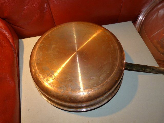 Padelle: Kupferpfanne mit Deckel, Spring, Switzerland – Usato da Nunningen venduto da Ave51 3