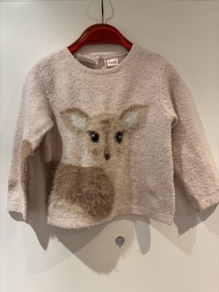Zara Maglioni & Felpe: Herziger Pullover Gr. 98 mit Reh, Zara – Usato da richterswil venduto da lunamarie001