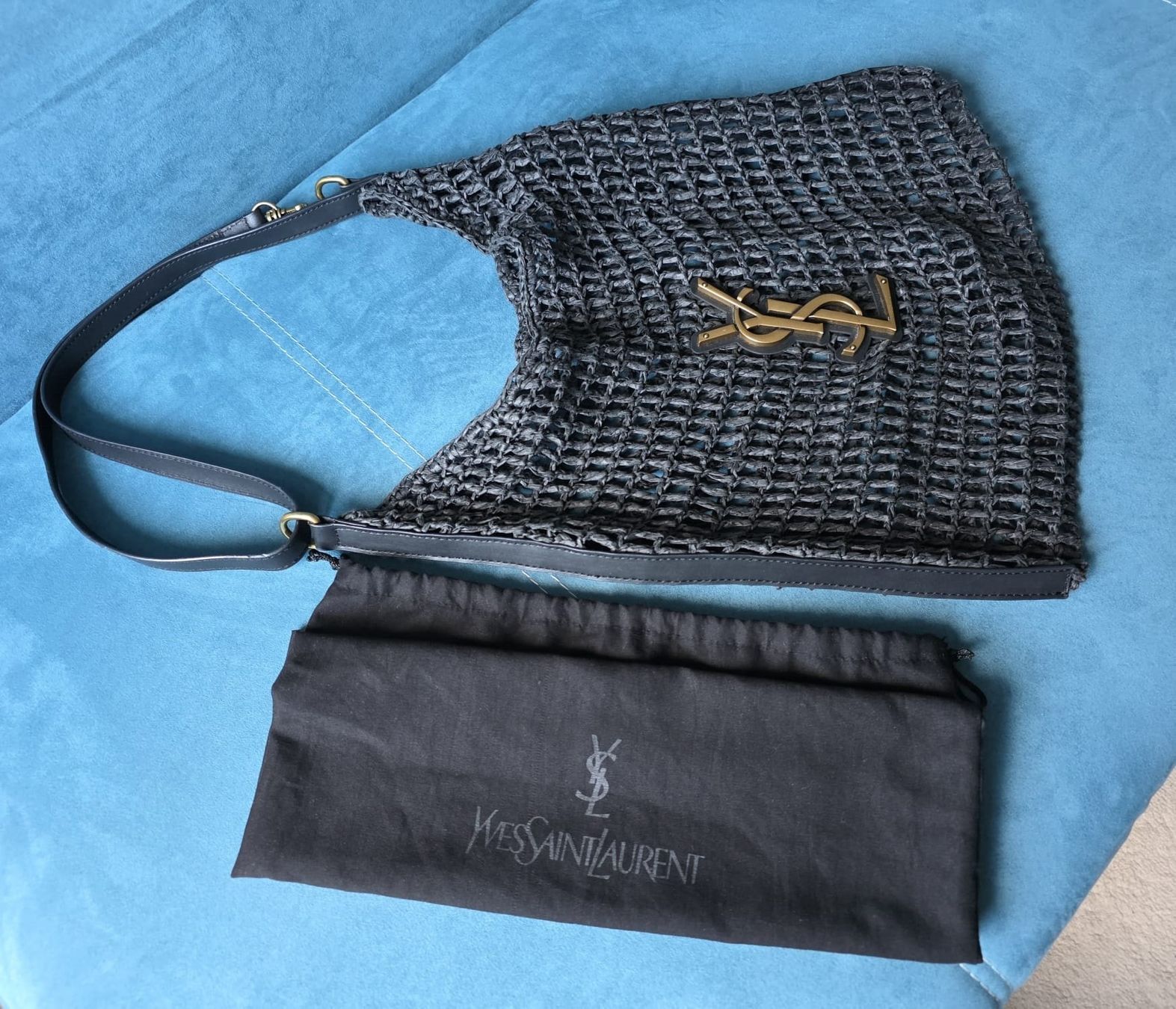 Saint Laurent Taschen für Damen: YSL Saint Laurent Schultertasche aus Stroh*** – Gebraucht aus Thal von man_52_al